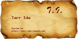 Tarr Ida névjegykártya